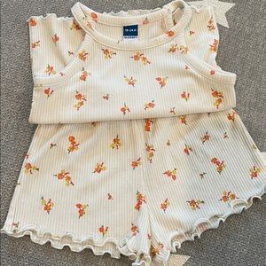 Cat & Jack Old Navy Striped and Floral Outfit